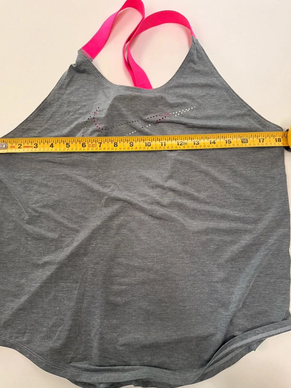 Nike Gray Tank with Bright Pink Strappy Back